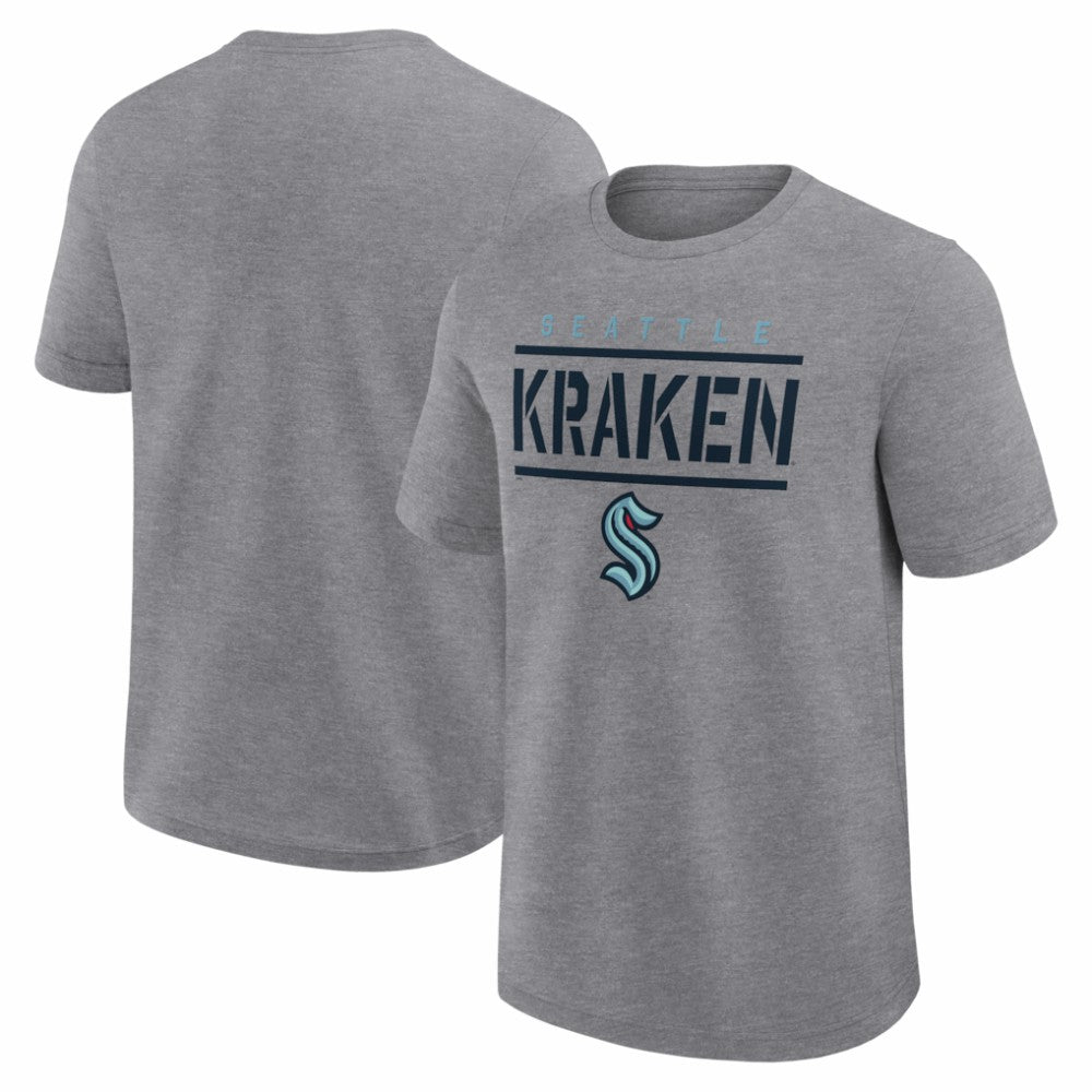 Seattle Kraken Logo Athletic Top Notch T-Shirt Heather Gray