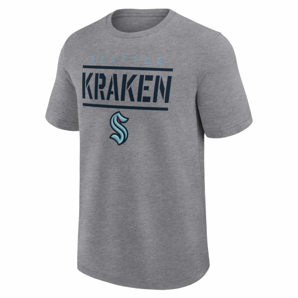 Seattle Kraken Logo Athletic Top Notch T-Shirt Heather Gray