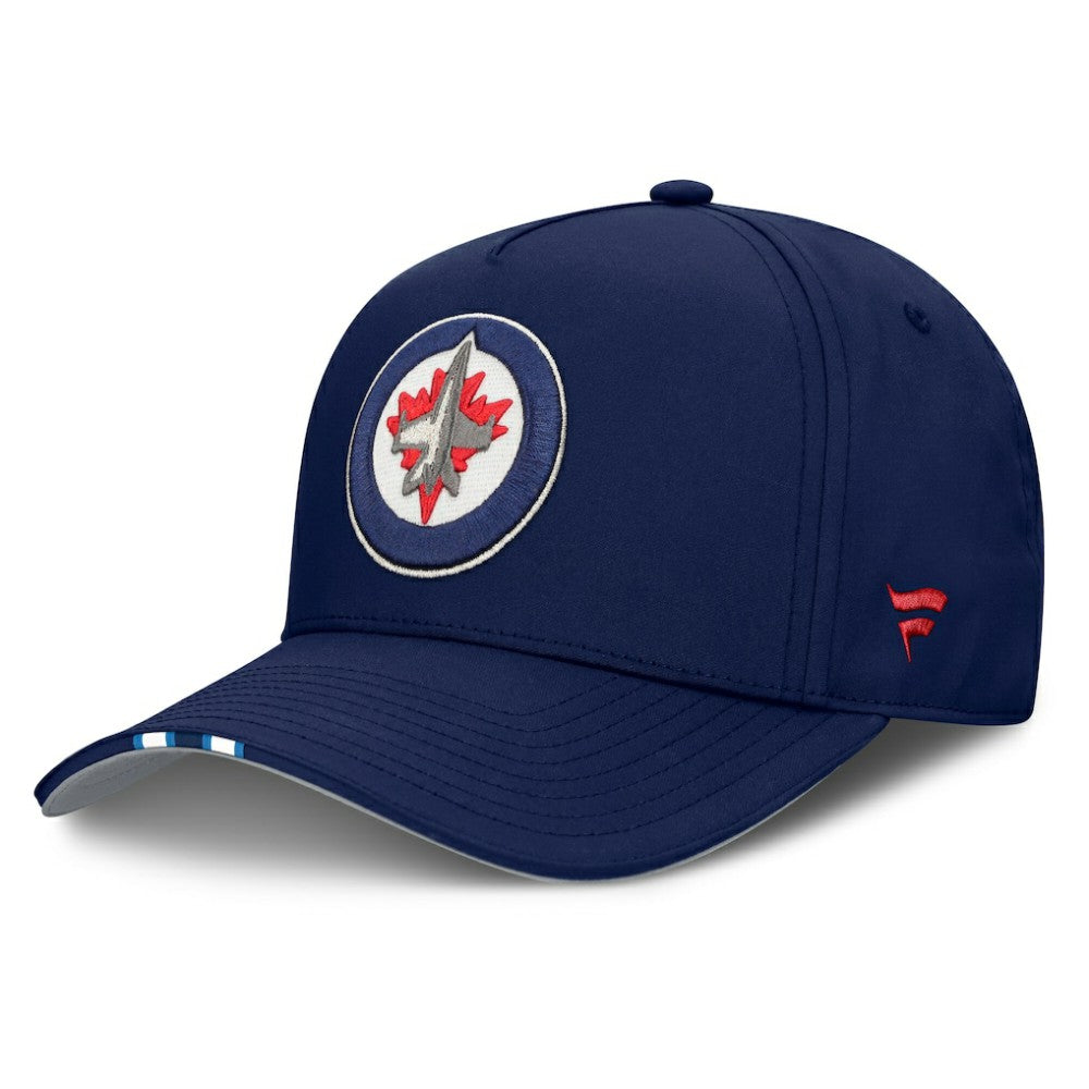 Winnipeg Jets Fanatics 2025 NHL Draft Authentic Pro On-Stage Podium A-Frame Adjustable Hat Navy