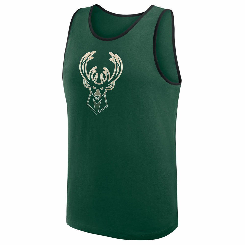 Milwaukee Bucks Logo Athletic Unmatched Success Tank Top - Hunter Green outlet