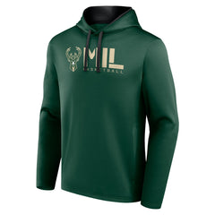 Milwaukee Bucks Logo Athletic Head Start Pullover Hoodie - Hunter Green on sale