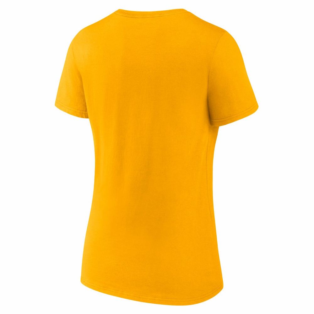 Los Angeles Lakers Logo Athletic Women's Unrivaled V-Neck T-Shirt - Gold cheap
