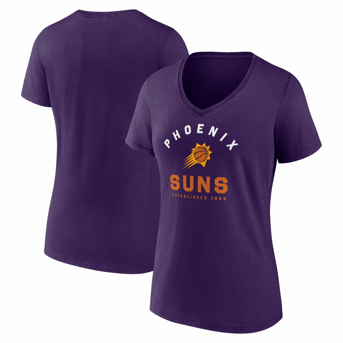Phoenix Suns Logo Athletic Women's Unrivaled V-Neck T-Shirt - Purple outlet