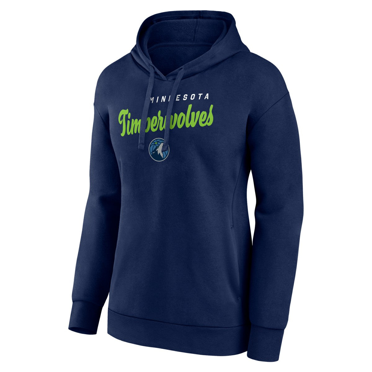 Minnesota Timberwolves Logo Athletic Women's Triumphant V-Neck Pullover Hoodie - Navy discount