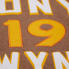 Tony Gwynn San Diego Padres Legends Collection Vintage Logo Name & Number Fleece Pullover Sweatshirt - Brown | Mitchell & Ness