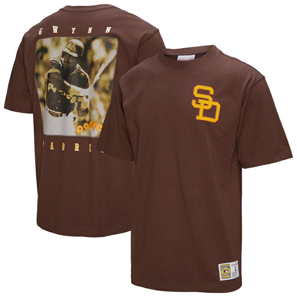 Tony Gwynn San Diego Padres Legends Collection Vintage Logo T-Shirt - Brown | Mitchell & Ness
