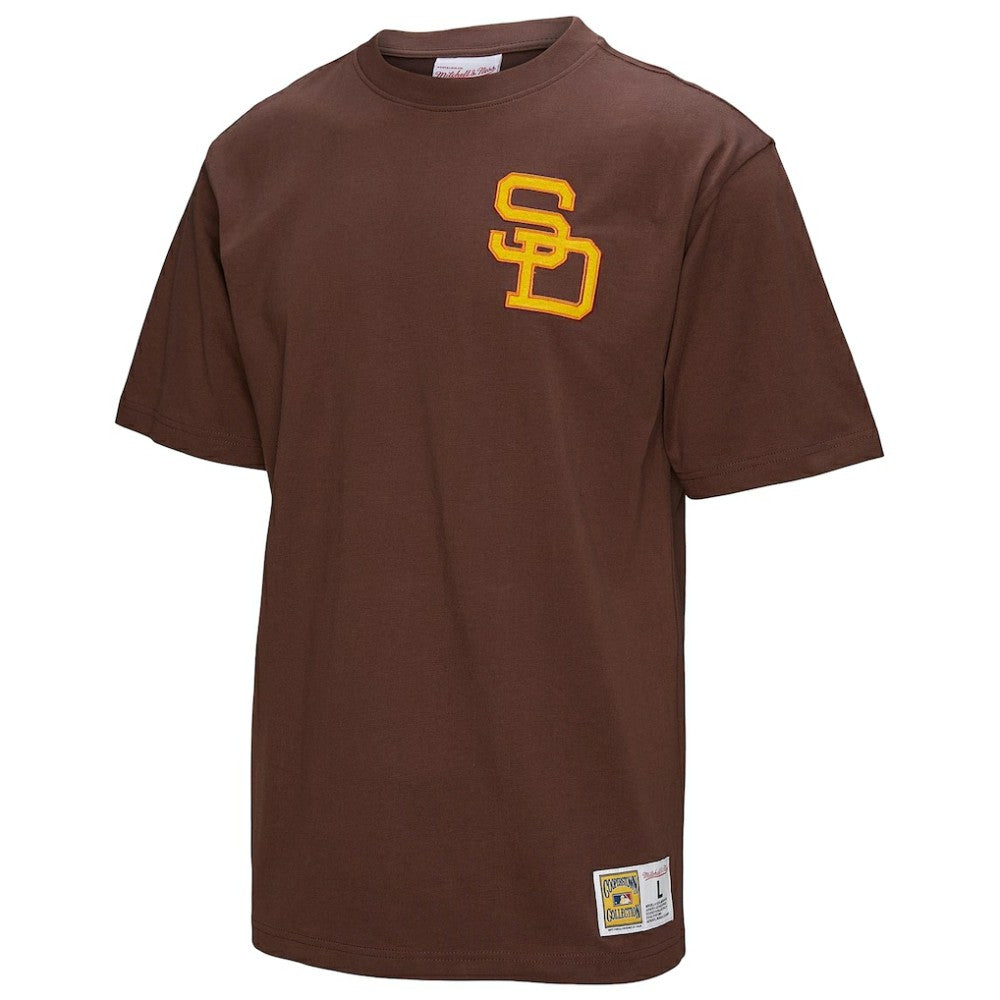 Tony Gwynn San Diego Padres Legends Collection Vintage Logo T-Shirt - Brown | Mitchell & Ness