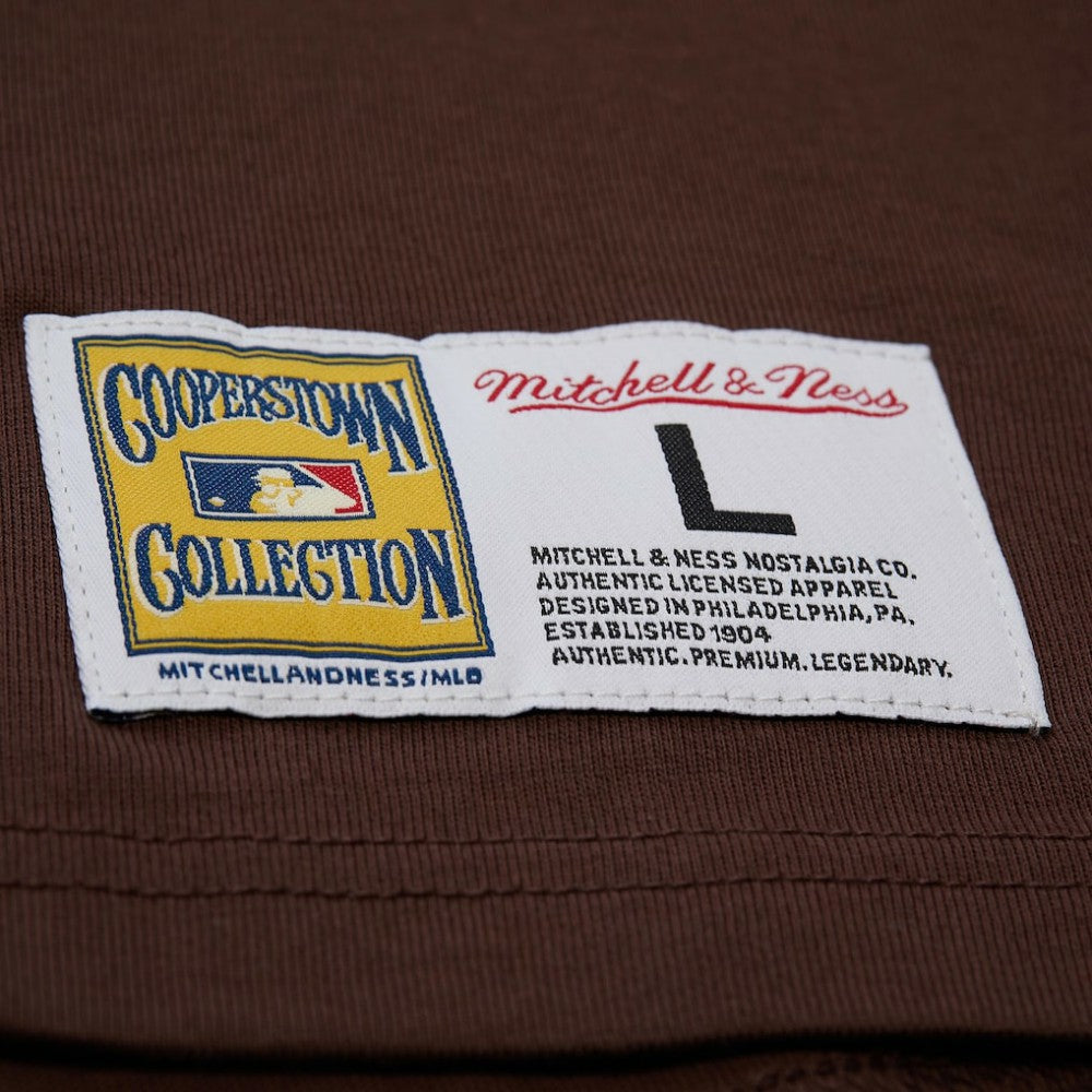 Tony Gwynn San Diego Padres Legends Collection Vintage Logo T-Shirt - Brown | Mitchell & Ness