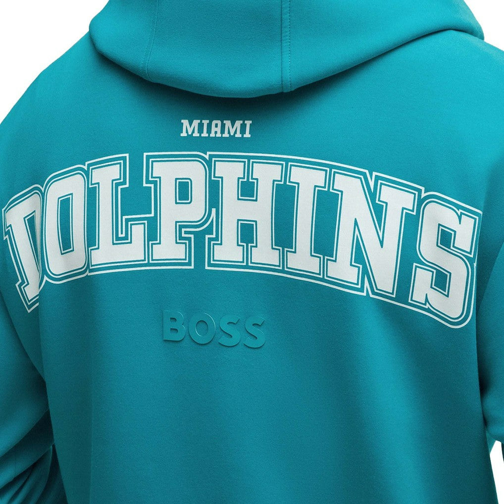 Miami Dolphins Hugo Boss Unisex Woodson Tri-Blend Hoodie - Aqua on sale