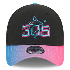 Miami Marlins 2025 City Connect 39THIRTY Flex Hat - Black/Pink | New Era