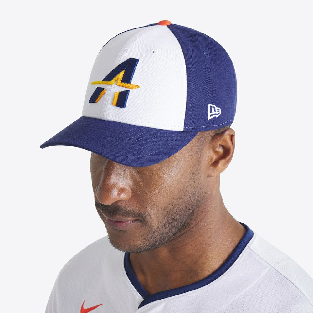 Houston Astros 2025 City Connect 9FORTY M-Crown Adjustable Hat - White/Navy | New Era