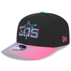 Miami Marlins 2025 City Connect 9SEVENTY Adjustable Hat - Black/Pink | New Era