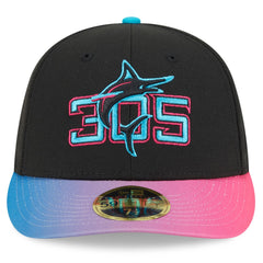 Miami Marlins 2025 City Connect Low Profile 59FIFTY Fitted Hat - Black/Pink | New Era