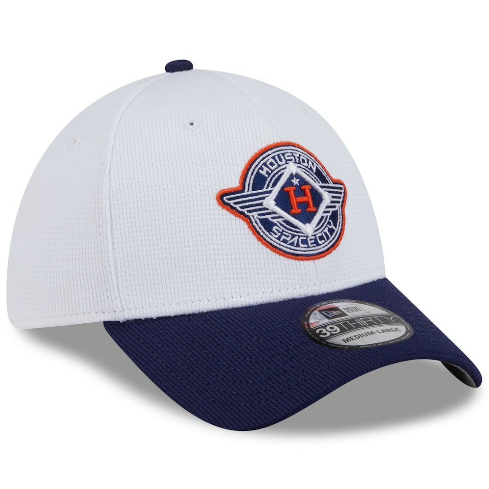 Houston Astros 2025 City Connect Batting Practice 39THIRTY Flex Hat - White/Navy | New Era