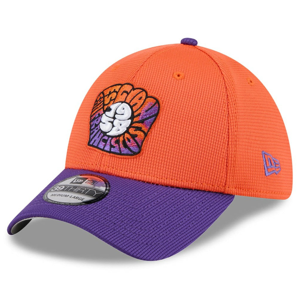 San Francisco Giants 2025 City Connect Batting Practice 39THIRTY Flex Hat - Orange/Purple | New Era