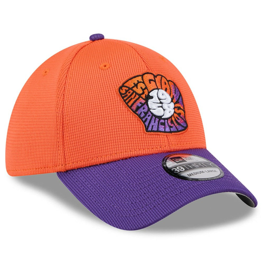 San Francisco Giants 2025 City Connect Batting Practice 39THIRTY Flex Hat - Orange/Purple | New Era