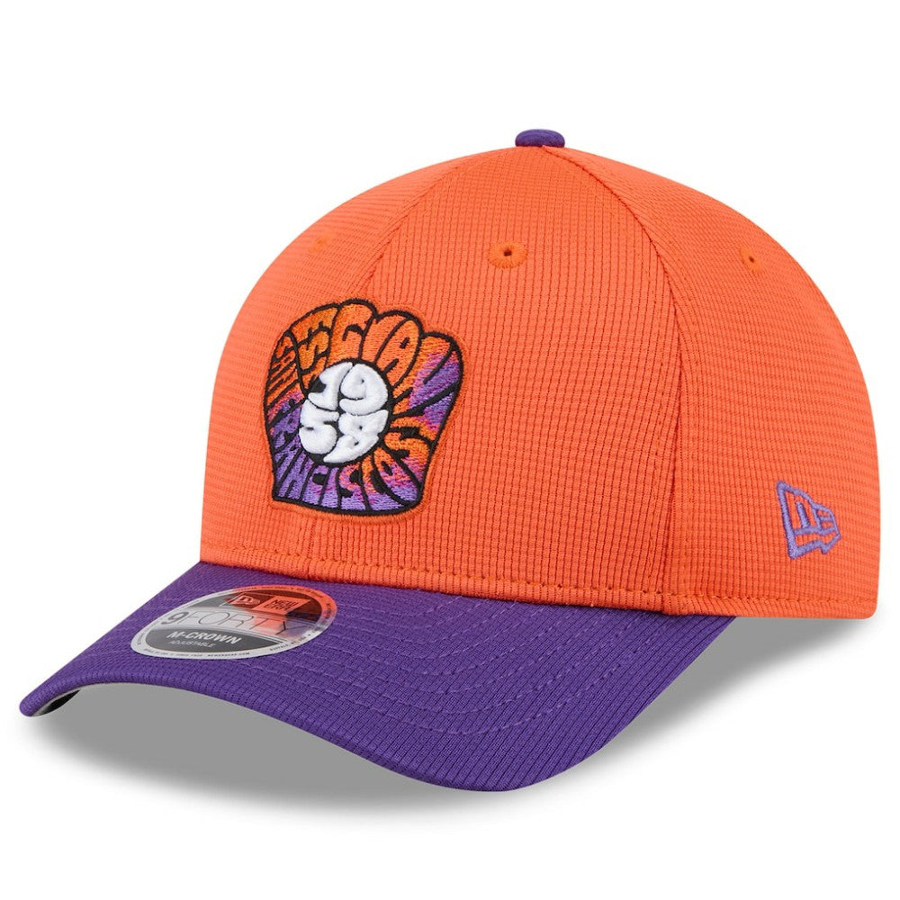 San Francisco Giants 2025 City Connect Batting Practice 9FORTY Adjustable Hat - Orange/Purple | New Era