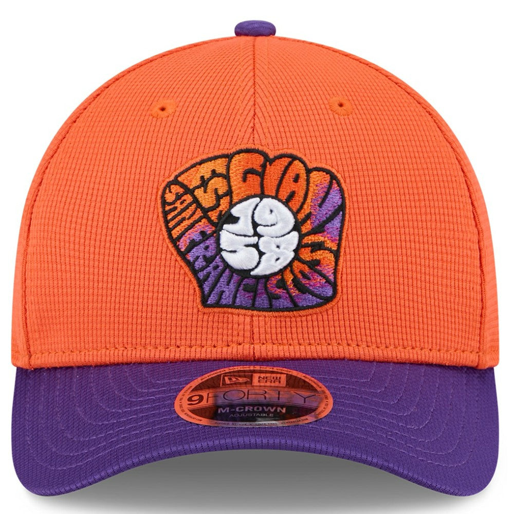 San Francisco Giants 2025 City Connect Batting Practice 9FORTY Adjustable Hat - Orange/Purple | New Era