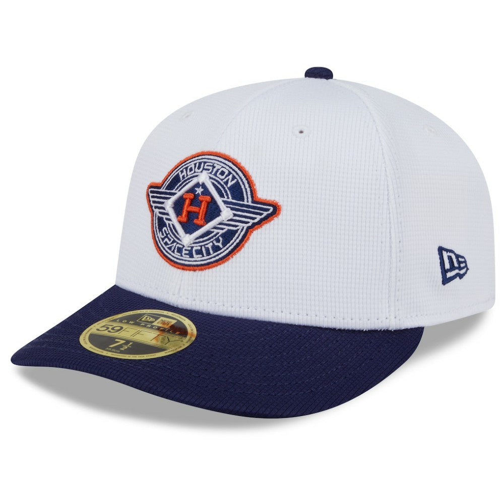 Houston Astros 2025 City Connect Batting Practice Low Profile 59FIFTY Fitted Hat - White/Navy | New Era
