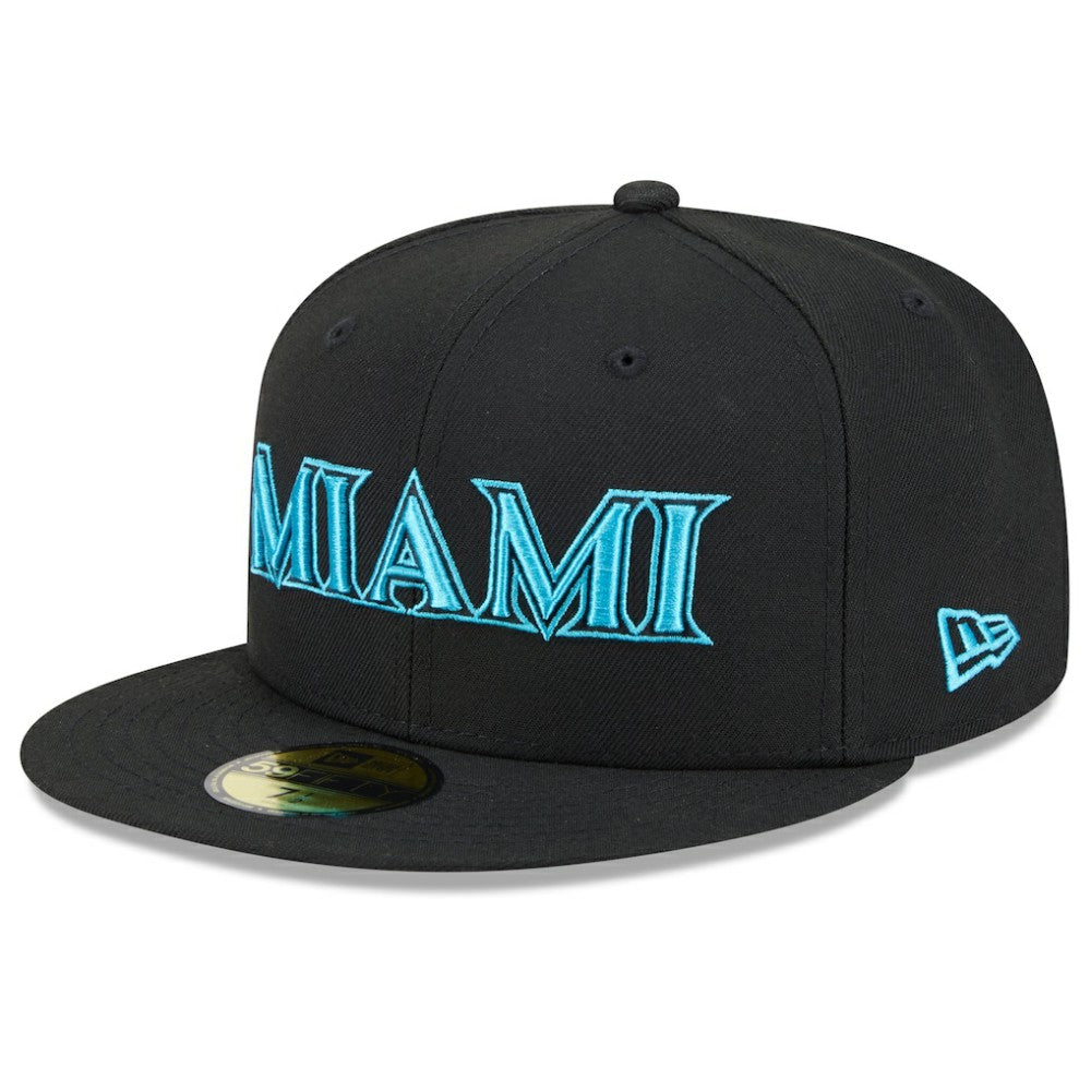 Miami Marlins 2025 City Connect 59FIFTY Fitted Hat - Black | New Era