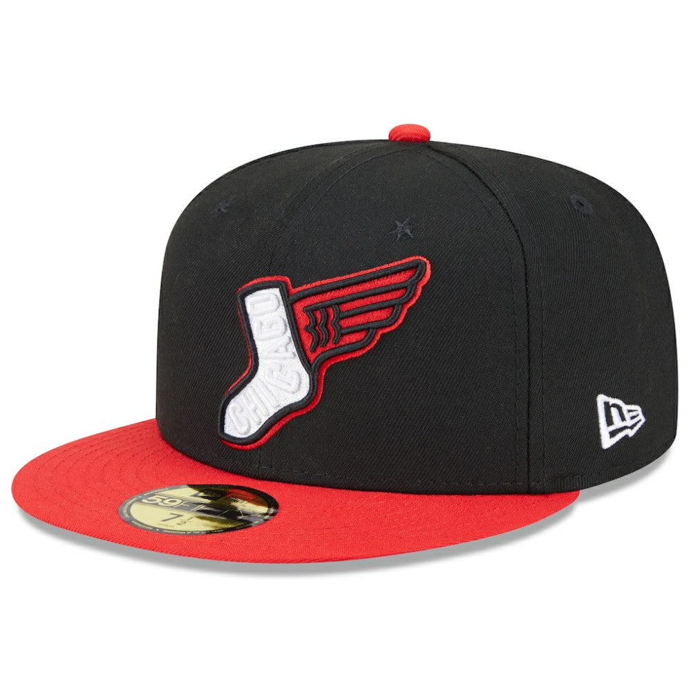 Chicago White Sox 2025 City Connect Alternate 59FIFTY Fitted Hat - Black/Red | New Era