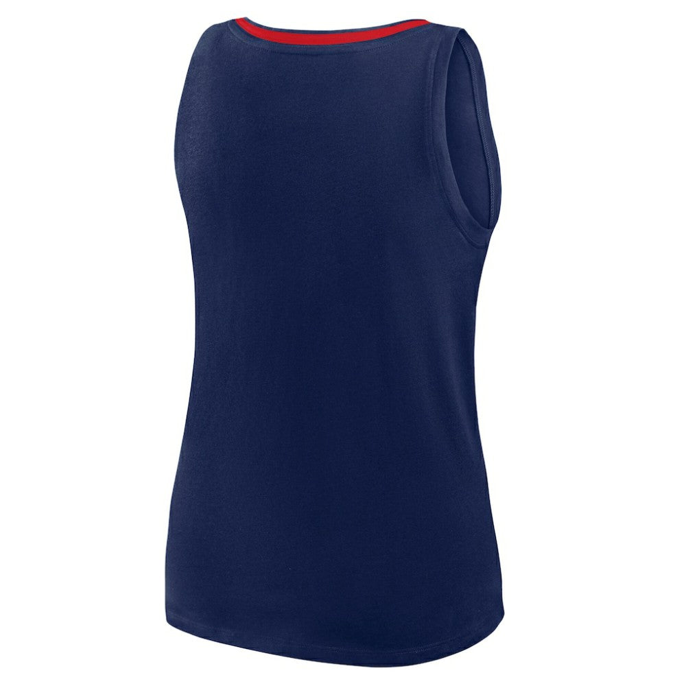 Atlanta Braves Logo Athletic Women's Stellar Win V-Neck Tank Top - Navy