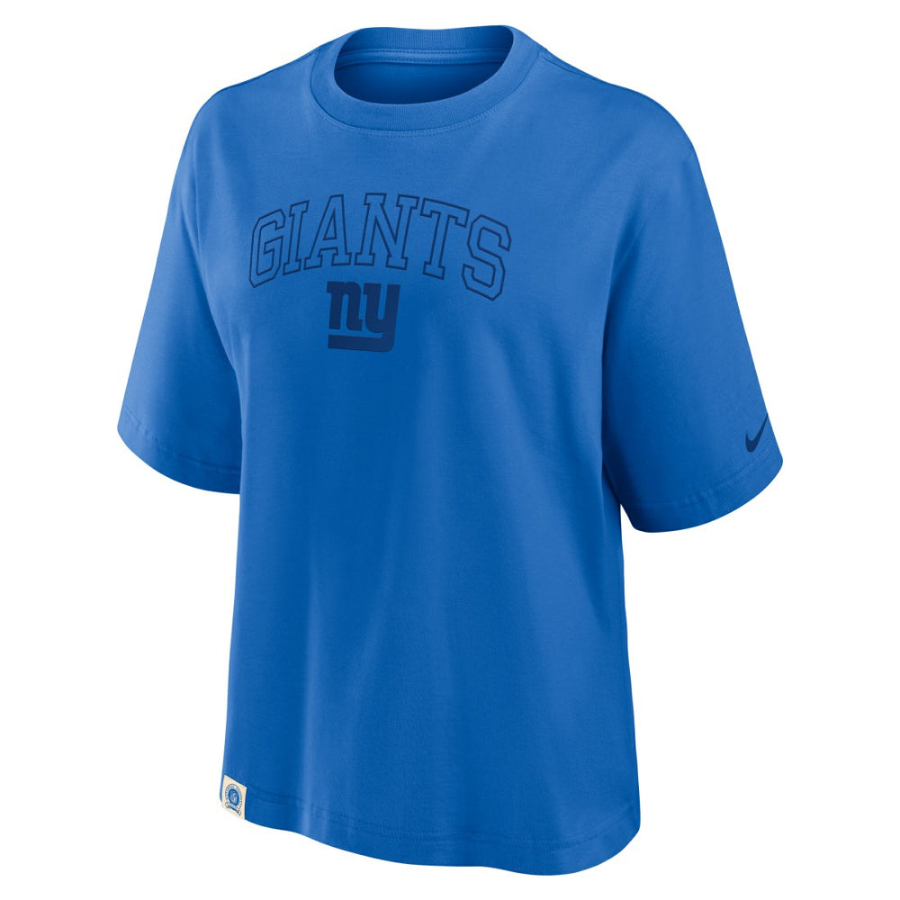 New York Giants Women's Glory Arch Boxy T-Shirt - Royal | Nike discount