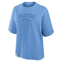Los Angeles Chargers Women's Glory Arch Boxy T-Shirt - Powder Blue | Nike for sale