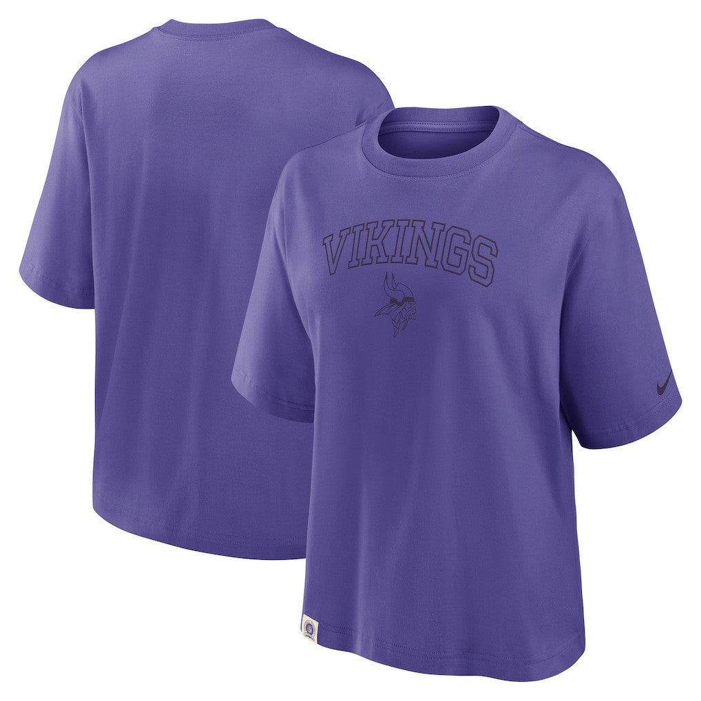 Minnesota Vikings Women's Glory Arch Boxy T-Shirt - Purple | Nike sale