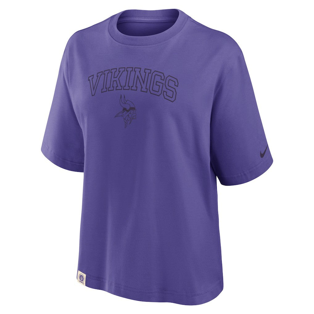 Minnesota Vikings Women's Glory Arch Boxy T-Shirt - Purple | Nike sale