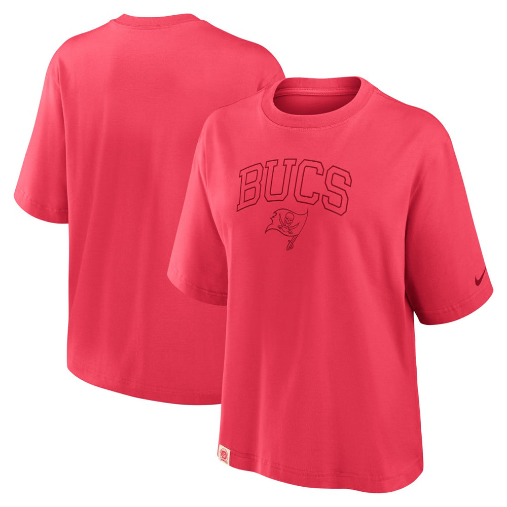 Tampa Bay Buccaneers Women's Glory Arch Boxy T-Shirt - Red | Nike on sale