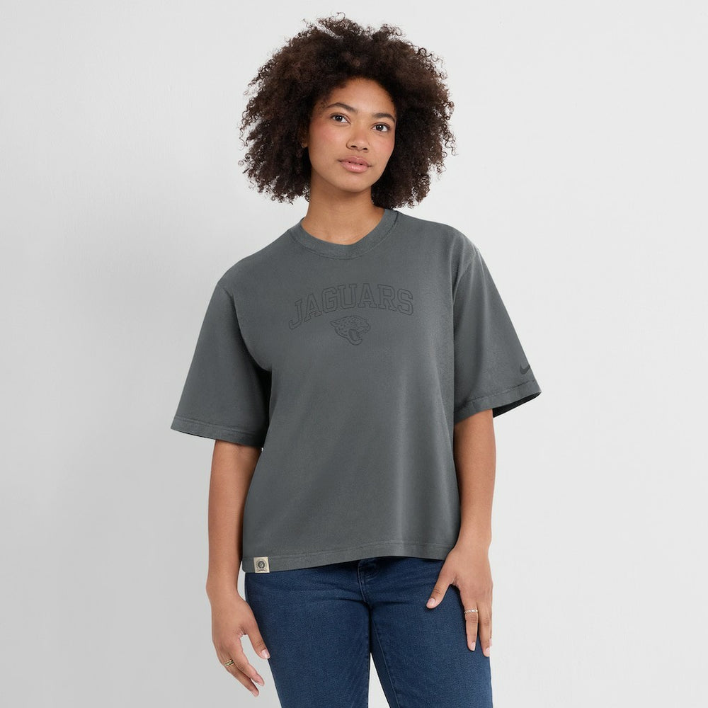 Jacksonville Jaguars Women's Glory Arch Boxy T-Shirt - Charcoal | Nike for sale