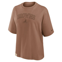 Cleveland Browns Women's Glory Arch Boxy T-Shirt - Brown | Nike cheap