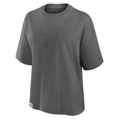 New Orleans Saints Women's Glory Arch Boxy T-Shirt - Charcoal | Nike on sale