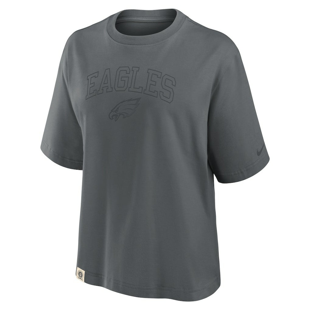 Philadelphia Eagles Women's Glory Arch Boxy T-Shirt - Charcoal | Nike cheap