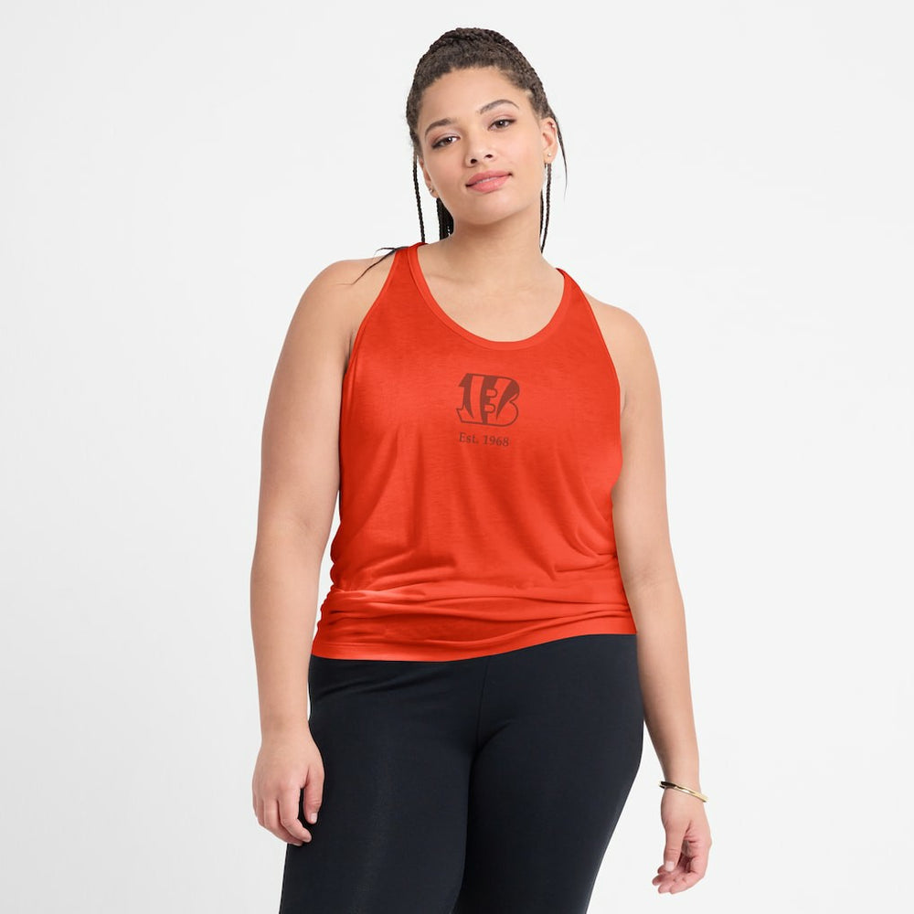 Cincinnati Bengals Women's Glory Open-Back Crisscross Dri-FIT Tank Top - Orange | Nike on sale