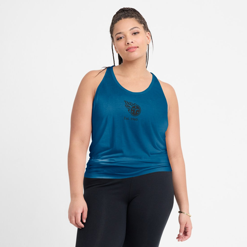 Tennessee Titans Women's Glory Open-Back Crisscross Dri-FIT Tank Top - Navy | Nike sale