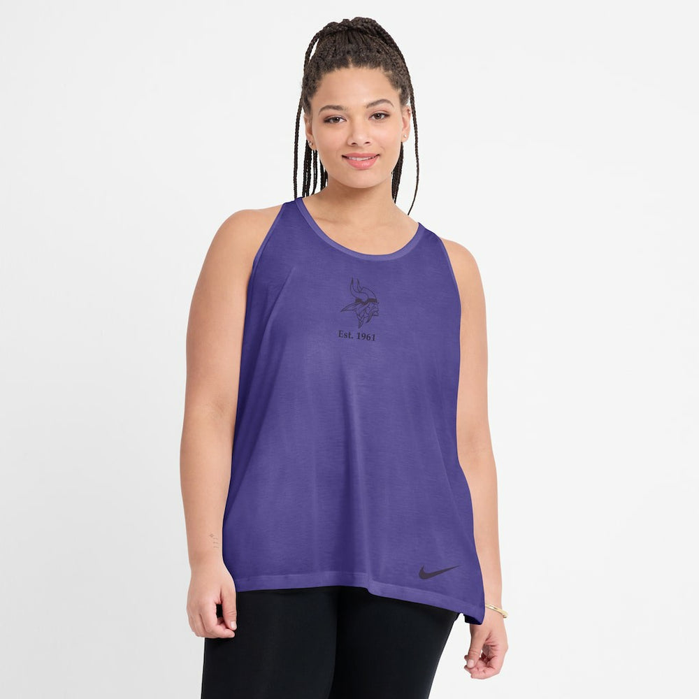Minnesota Vikings Women's Glory Open-Back Crisscross Dri-FIT Tank Top - Purple | Nike online