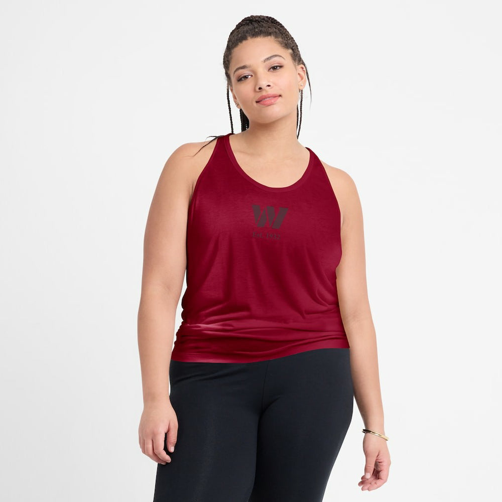 Washington Commanders Women's Glory Open-Back Crisscross Dri-FIT Tank Top - Burgundy | Nike online