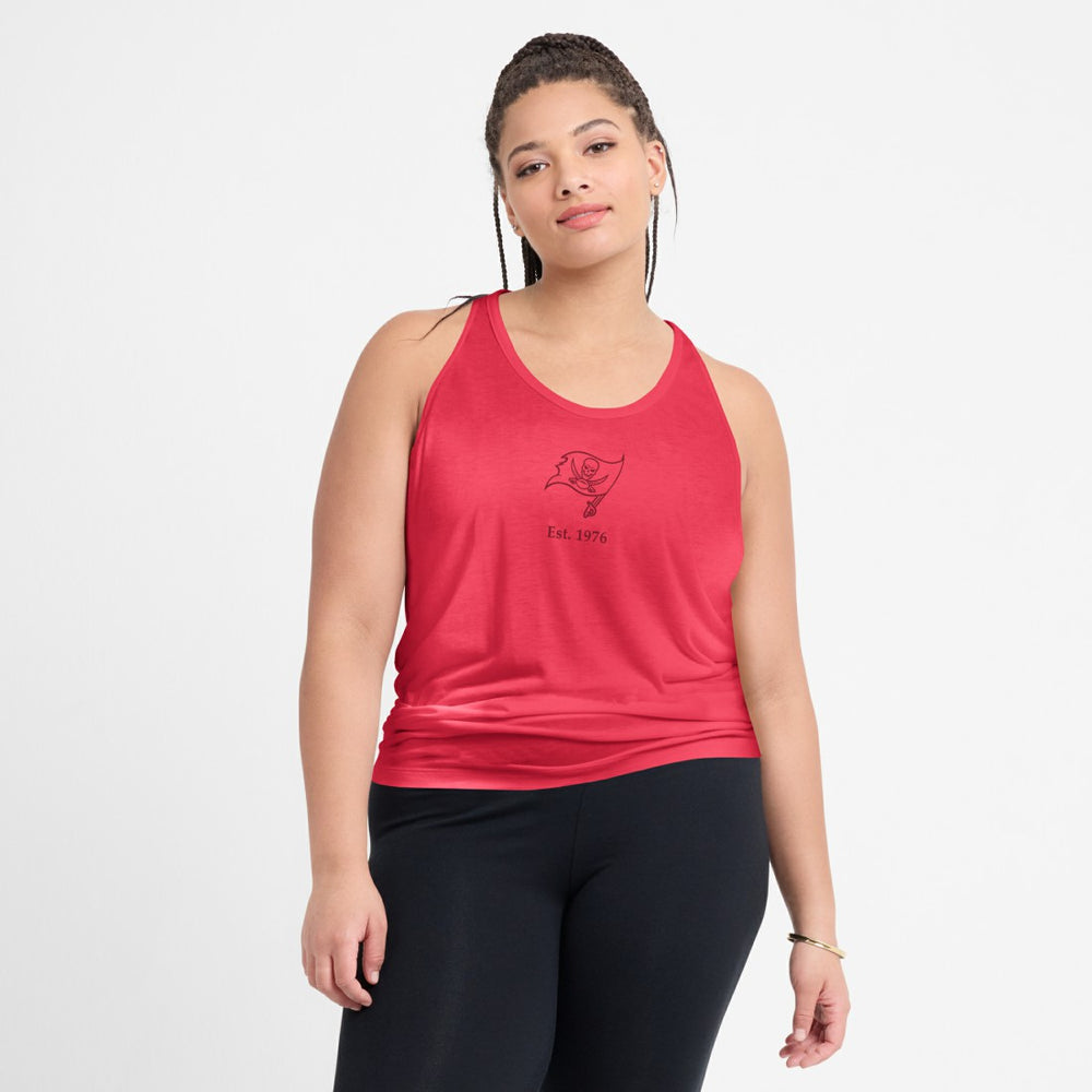 Tampa Bay Buccaneers Women's Glory Open-Back Crisscross Dri-FIT Tank Top - Light Red | Nike cheap