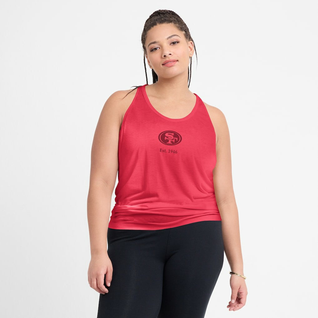 San Francisco 49ers Women's Glory Open-Back Crisscross Dri-FIT Tank Top - Light Red | Nike outlet