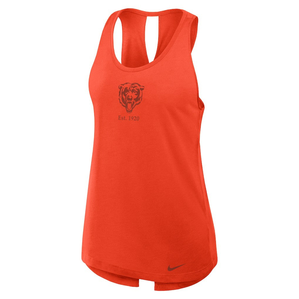 Chicago Bears Women's Glory Open-Back Crisscross Dri-FIT Tank Top - Orange | Nike online