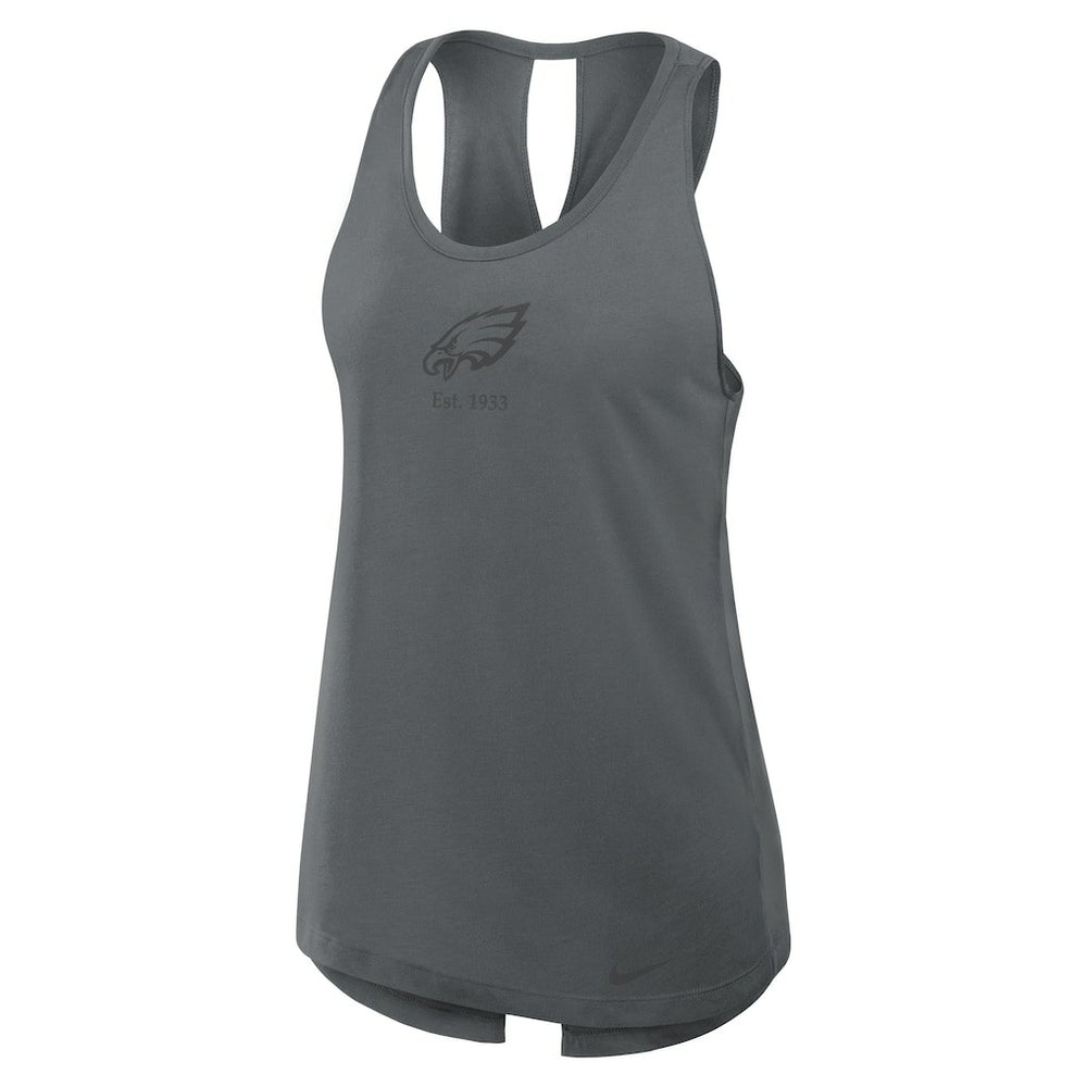 Philadelphia Eagles Women's Glory Open-Back Crisscross Dri-FIT Tank Top - Charcoal | Nike cheap