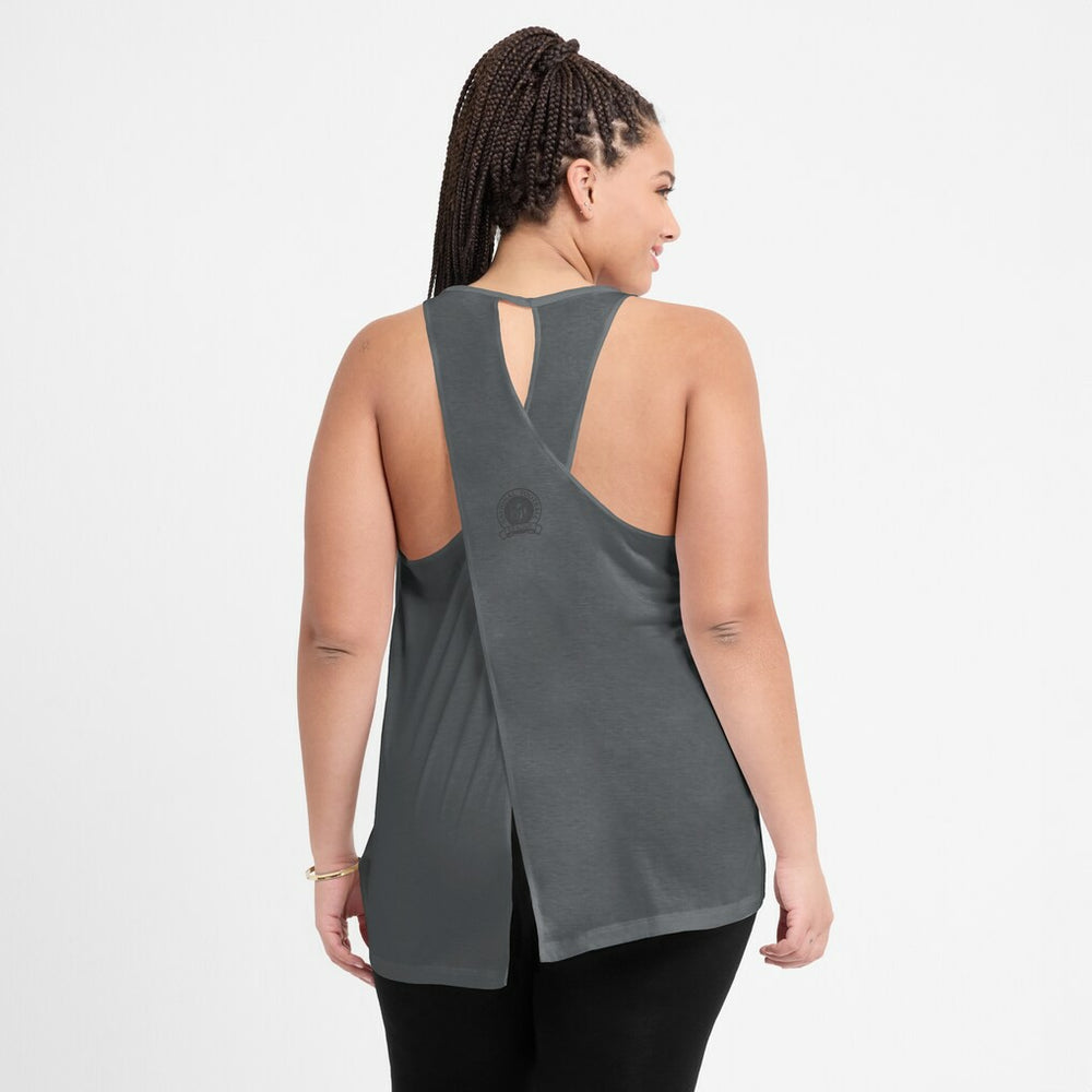 Las Vegas Raiders Women's Glory Open-Back Crisscross Dri-FIT Tank Top - Charcoal | Nike online