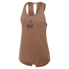 Cleveland Browns Women's Glory Open-Back Crisscross Dri-FIT Tank Top - Brown | Nike for sale