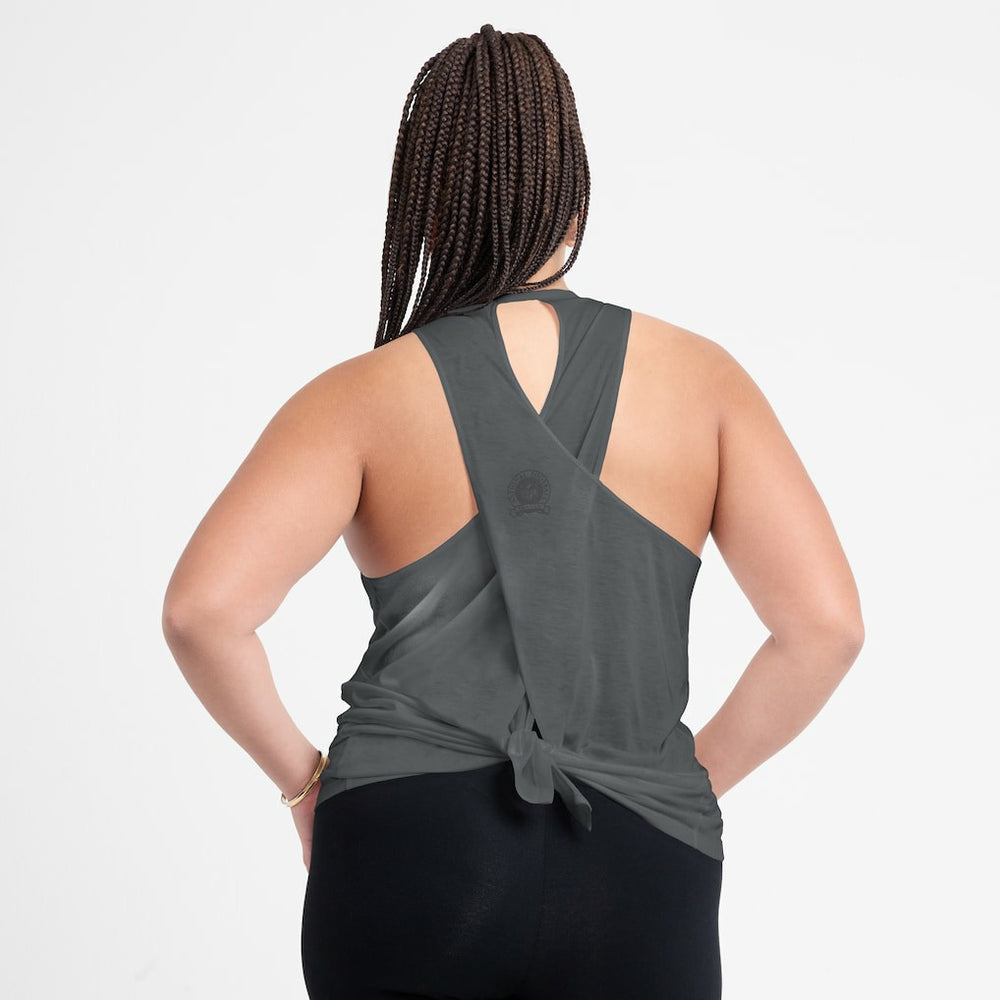 Jacksonville Jaguars Women's Glory Open-Back Crisscross Dri-FIT Tank Top - Charcoal | Nike sale