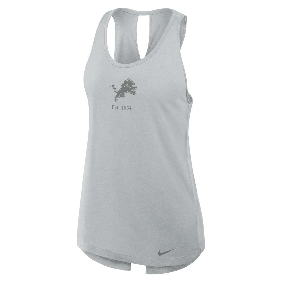 Detroit Lions Women's Glory Open-Back Crisscross Dri-FIT Tank Top - Gray | Nike sale