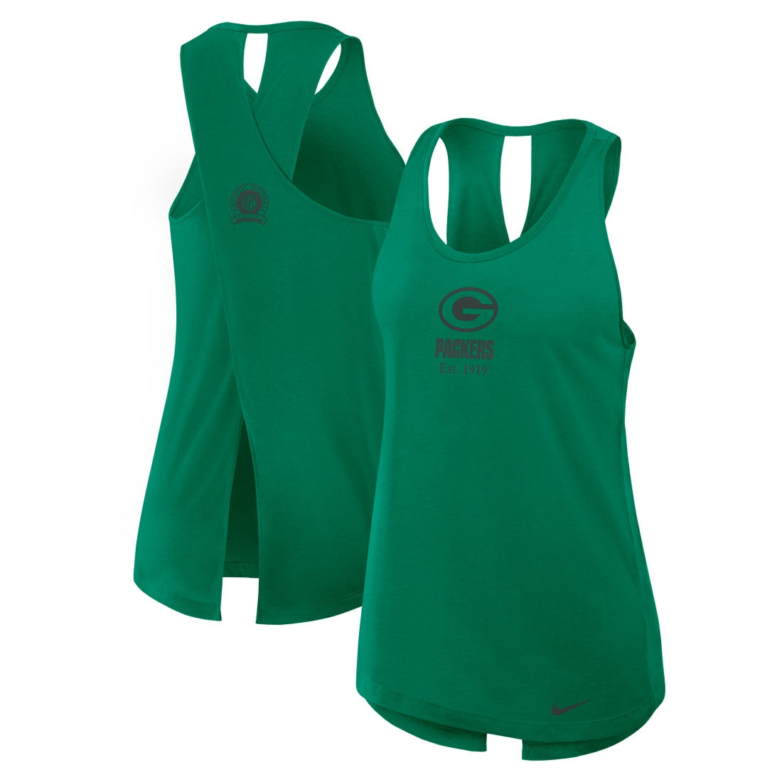 Green Bay Packers Women's Glory Open-Back Crisscross Dri-FIT Tank Top - Green | Nike online