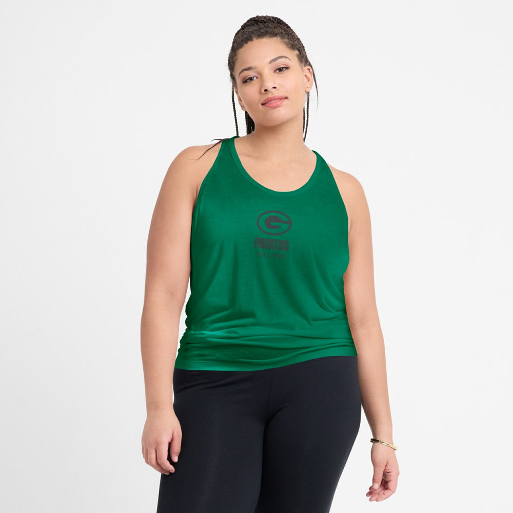 Green Bay Packers Women's Glory Open-Back Crisscross Dri-FIT Tank Top - Green | Nike online