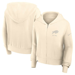 Buffalo Bills Women's Glory Cropped Full-Zip Hoodie - Cream | Nike online